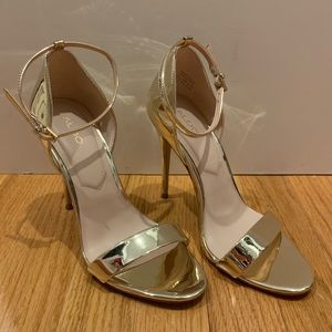 ALDO Gold Heels